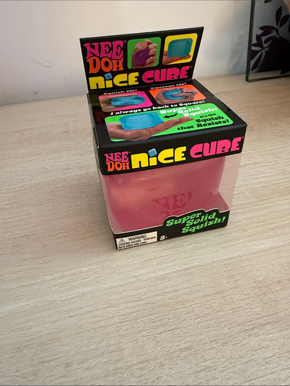 NeeDoh Nice Cube Super Solid Squish - Pink
